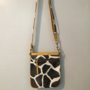Giraffe print purse